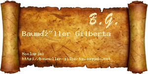 Baumüller Gilberta névjegykártya